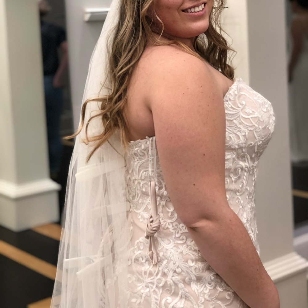 NWT Blush Wedding Dress Never Worn - Picture 4 of 7